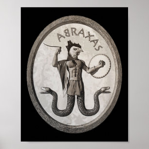 Abraxas Esoteric Gnostic Symbool Occulte heidense Poster