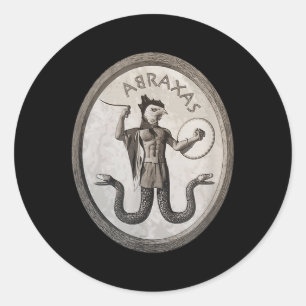 Abraxas Esoteric Gnostic Symbool Occulte heidense Ronde Sticker