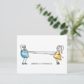 Abrazo a distancia briefkaart (Staand voorkant)