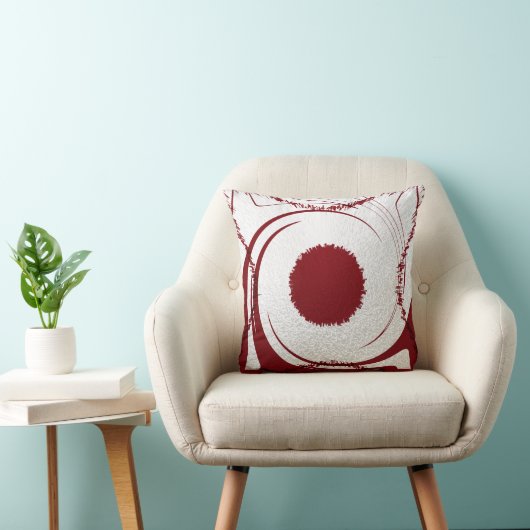 Abrégé sur blanc rouge coussin (Chaise)