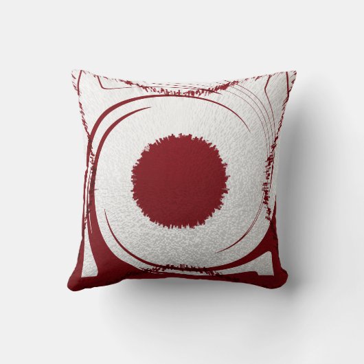 Abrégé sur blanc rouge coussin (Verso)