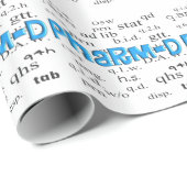 Abréviations de papier d'emballage cadeau de (Coin rond)