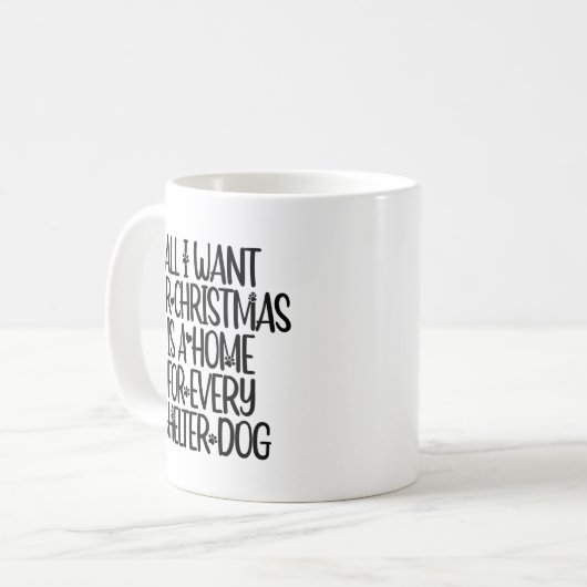 Abri chien de Noël Mug (Devant gauche)