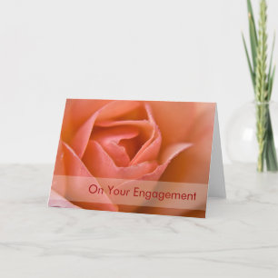 Abricot Rose • Carte de félicitations pour fiançai