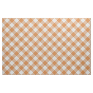 Abriek Oranje land Cottage Gingham Stripes Stof