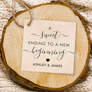 Abrikoos A Sweet Ending to a New Beginning Gift La Bedankjes Labels