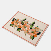 Abrikoos Azalea op Crème Deurmat (Schuin)