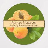 Abrikoos behoudt Modern Circle Food Label (Design 1)