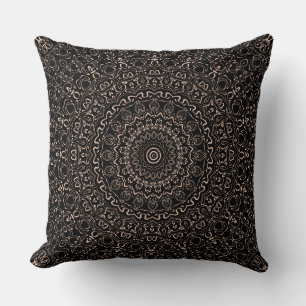 Abrikoos Beige Mandala met elegante symmetrie Kussen