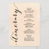 Abrikoos bruiloft welkomstbrief & routebeschrijvin programma (Achterkant)