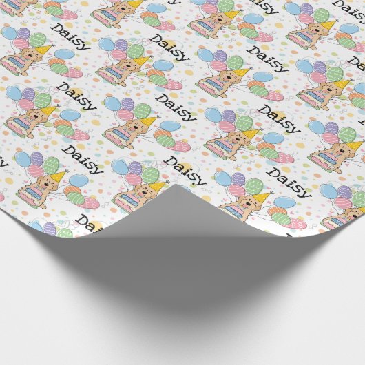 Abrikoos Cockapoo Cavapoo Hond Verjaardag Cadeaupapier (Hoek)