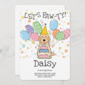 Abrikoos Cockapoo Cavapoo Hond Verjaardagsfeest Kaart (Voorkant / Achterkant)