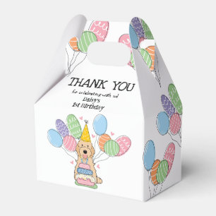 Abrikoos Cockapoo Cavapoo Verjaardag Dank u Bedankdoosjes