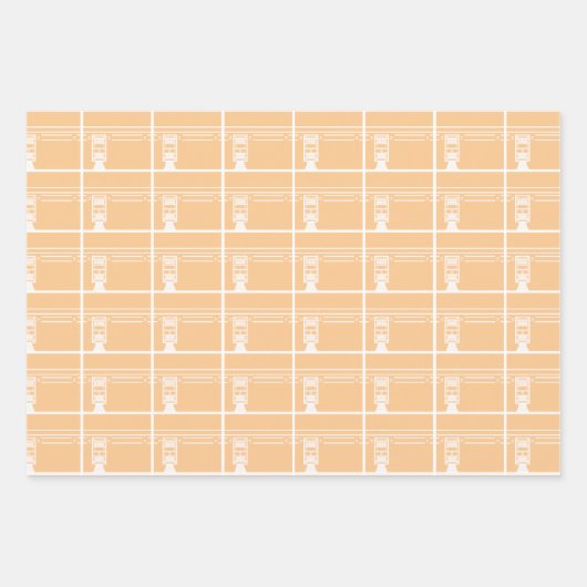 Abrikoos Eid Adha Mubarak Kaaba Schaap Inpakpapier Vel (Voorkant)