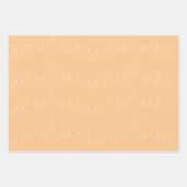 Abrikoos Eid Mubarak Masjid Patroon Ontwerp Inpakpapier Vel (Voorkant 3)