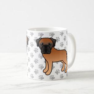 Abrikoos Engelse Mastiff Schattige Cartoon Hond Koffiemok