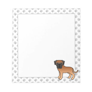 Abrikoos Engelse Mastiff Schattige Cartoon Hond Notitieblok