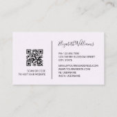 Abrikoos gouden inkt marmer | QR-code Visitekaartje (Achterkant)