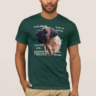 Abrikoos Mastiff FAQ donker shirt