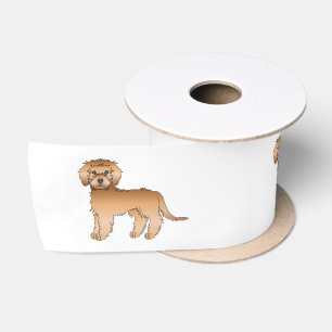 Abrikoos Mini Goldendoodle Schattige Cartoon Honde Lint