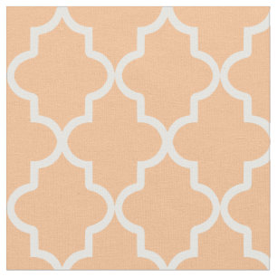 Abrikoos Sinaasappel Marokkaanse Quatrefoil Stof