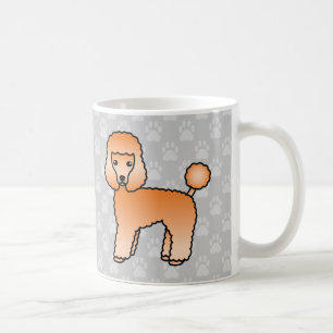 Abrikooskleurige Toy Poodle Honden Op Grijs Koffiemok