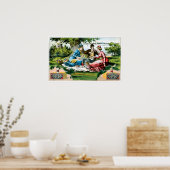 Abrikozen, fruit en kunst poster (Keuken)