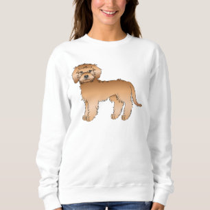 Abrikozen Mini Goldendoodle Schattige Cartoon Hond Trui