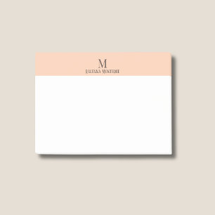 Abrikozen Mooie Persoonlijke Naam Letter Monogram Post-it® Notes