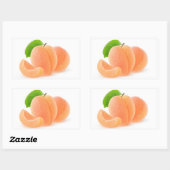 abrikozen, vers rechthoekige sticker (Vel)