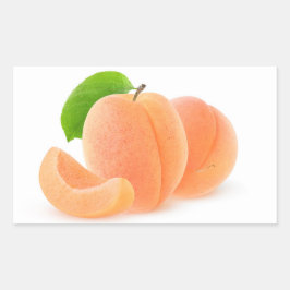 abrikozen, vers rechthoekige sticker