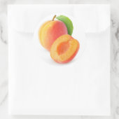 abrikozen, vers ronde sticker (Tas)