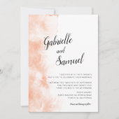 Abrikozen Waterverf Moderne kalligrafie bruiloft (Voorkant)