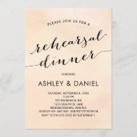 Abrikozen Waterverf repetitie diner uitnodiging