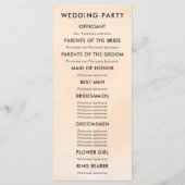 Abrikozen Waterverf Trouwprogramma voor Ceremonie Programma (Achterkant)