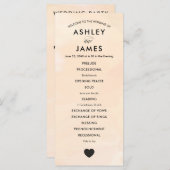 Abrikozen Waterverf Trouwprogramma voor Ceremonie Programma (Voorkant / Achterkant)