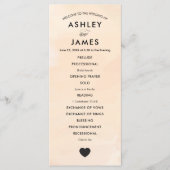 Abrikozen Waterverf Trouwprogramma voor Ceremonie Programma (Voorkant)