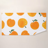Abrikozen Waterverf Witte Achtergrond  Badhanddoek (Badhanddoek)