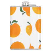 Abrikozen Waterverf Witte Achtergrond Heupfles (Achterkant)