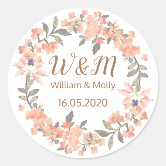  Abrikozenbekentenis Ronde Sticker (Voorkant)