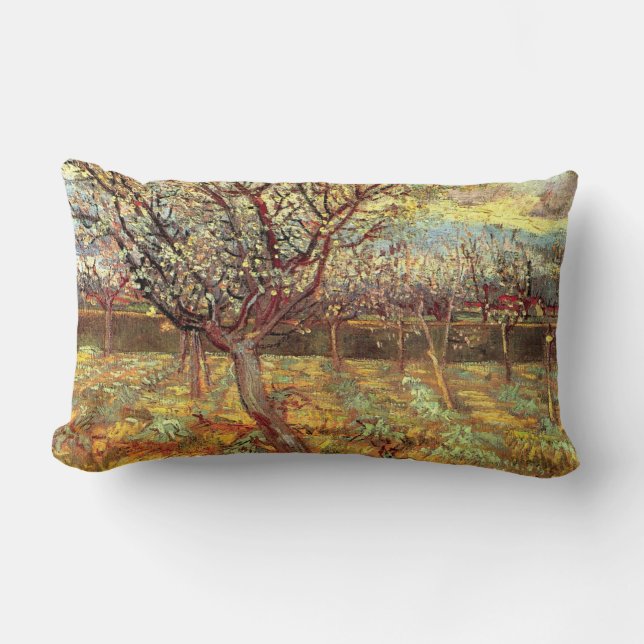 Abrikozenbomen in Blossom door Vincent van Gogh Kussen (Voorkant)
