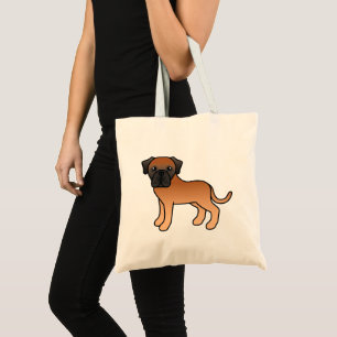 Abrikozenjas Engelse Mastiff Cartoon Hond Tote Bag