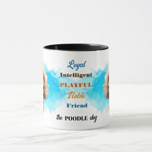 Abrikozenpoedel hond trouwe vriend mok (Midden)