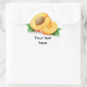 Abrikozenstukjes Ronde Sticker (Tas)