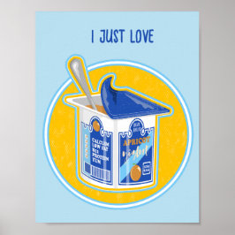 Abrikozenyoghurt in een fles poster