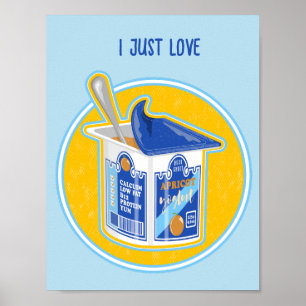 Abrikozenyoghurt in een fles poster