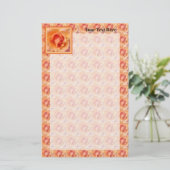 Abril Roos ventilator Afsluiten Foto ontwerp Briefpapier (Staand voorkant)