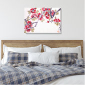 Abriot bloesems canvas afdruk (Insitu (Slaapkamer))
