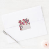 Abriot bloesems vierkante sticker (Envelop)