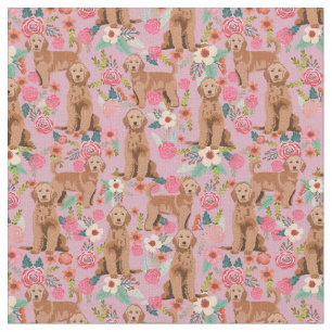 Abriot Golden Doodle florals stoffige roze Stof